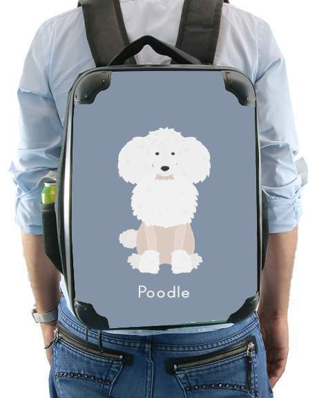  Poodle White voor Rugzak