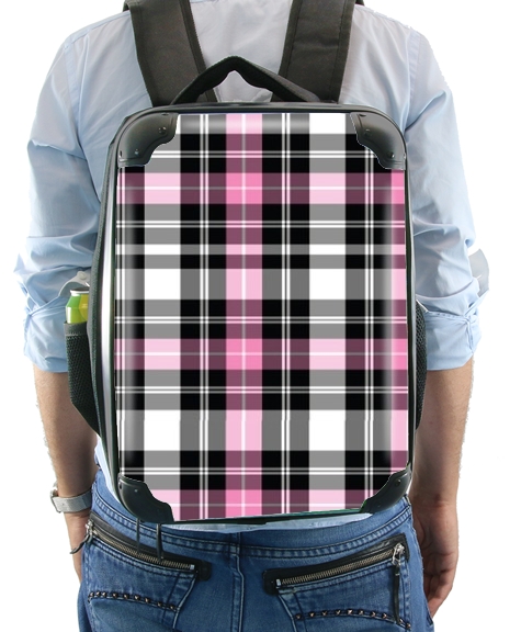  Pink Plaid voor Rugzak