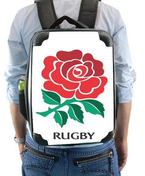  Rose Flower Rugby England voor Rugzak