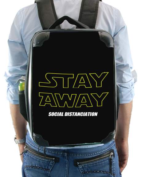  Stay Away Social Distance voor Rugzak