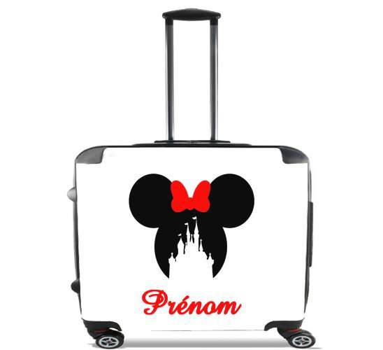  castle Minnie Face with custom name voor Pilotenkoffer