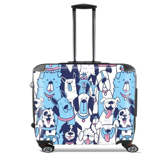  Dogs seamless pattern voor Pilotenkoffer