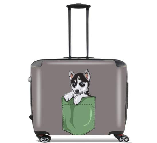  Husky Dog in the pocket voor Pilotenkoffer