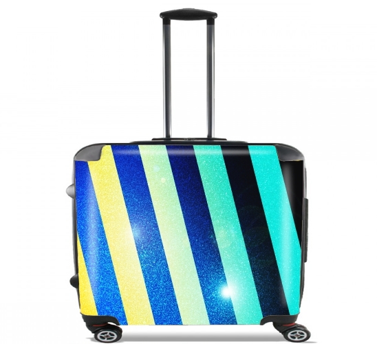  Striped Colorful Glitter voor Pilotenkoffer