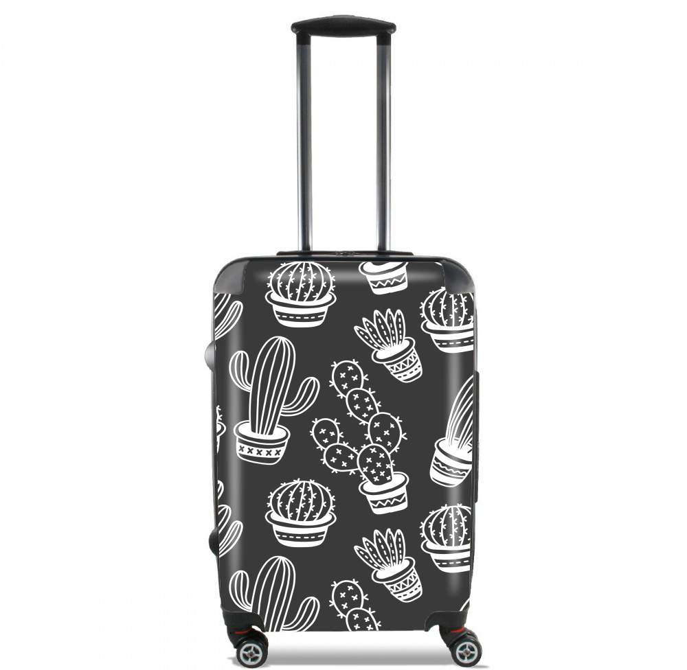  Cactus Pattern Black Vector voor Handbagage koffers