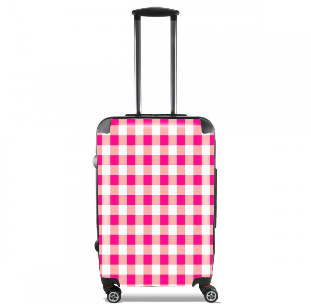  Pink Square Vichy voor Handbagage koffers