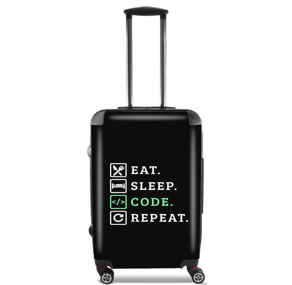  Eat Sleep Code Repeat voor Handbagage koffers