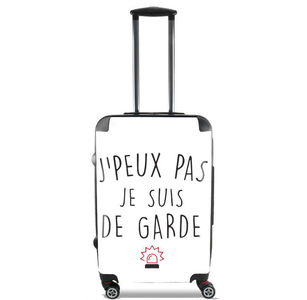  Je peux pas je suis de garde avec sirene rouge voor Handbagage koffers