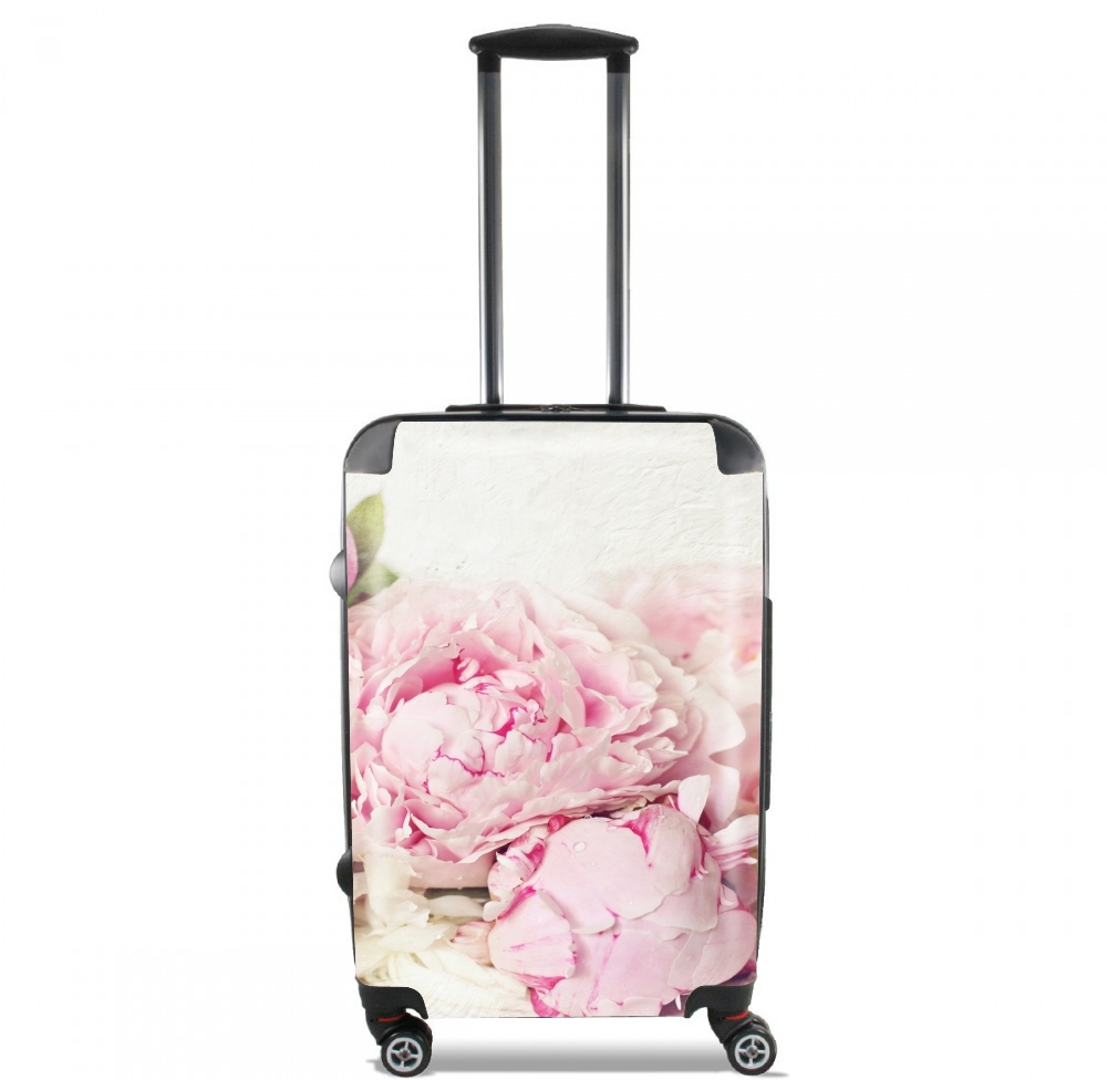  peonies on white voor Handbagage koffers