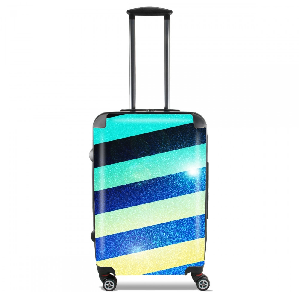  Striped Colorful Glitter voor Handbagage koffers